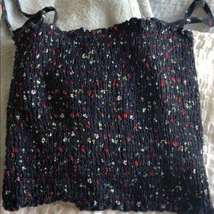 Flowery spaghetti strap tank